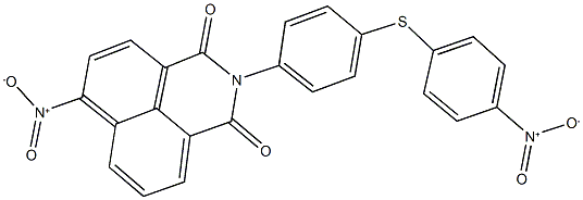 6-nitro-2-[4-({4-nitrophenyl}sulfanyl)phenyl]-1H-benzo[de]isoquinoline-1,3(2H)-dione Struktur