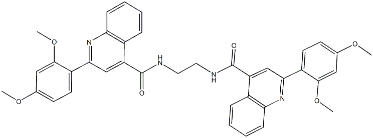 2-(2,4-dimethoxyphenyl)-N-[2-({[2-(2,4-dimethoxyphenyl)-4-quinolinyl]carbonyl}amino)ethyl]-4-quinolinecarboxamide Struktur