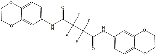 N~1~,N~4~-di(2,3-dihydro-1,4-benzodioxin-6-yl)-2,2,3,3-tetrafluorosuccinamide Struktur