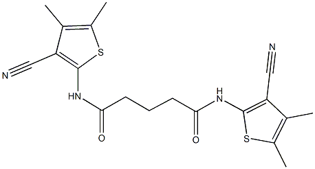 N~1~,N~5~-bis(3-cyano-4,5-dimethyl-2-thienyl)pentanediamide Struktur