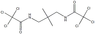 2,2,2-trichloro-N-{2,2-dimethyl-3-[(trichloroacetyl)amino]propyl}acetamide Struktur