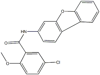 5-chloro-N-dibenzo[b,d]furan-3-yl-2-methoxybenzamide Struktur