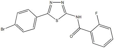 N-[5-(4-bromophenyl)-1,3,4-thiadiazol-2-yl]-2-fluorobenzamide Struktur