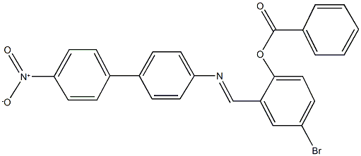 4-bromo-2-[({4'-nitro[1,1'-biphenyl]-4-yl}imino)methyl]phenyl benzoate Struktur