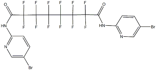 N~1~,N~8~-bis(5-bromo-2-pyridinyl)-2,2,3,3,4,4,5,5,6,6,7,7-dodecafluorooctanediamide Struktur