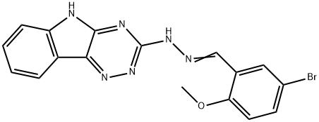 5-bromo-2-methoxybenzaldehyde 5H-[1,2,4]triazino[5,6-b]indol-3-ylhydrazone Struktur