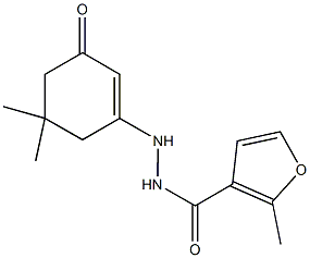 N'-(5,5-dimethyl-3-oxo-1-cyclohexen-1-yl)-2-methyl-3-furohydrazide Struktur