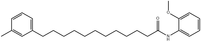 N-(2-methoxyphenyl)-12-(3-methylphenyl)dodecanamide Struktur