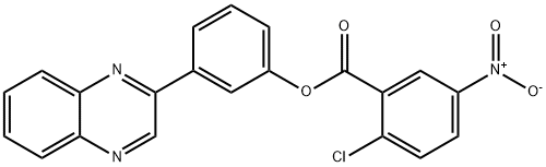 3-(2-quinoxalinyl)phenyl 2-chloro-5-nitrobenzoate Struktur