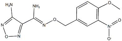 4-amino-N'-({3-nitro-4-methoxybenzyl}oxy)-1,2,5-oxadiazole-3-carboximidamide Struktur