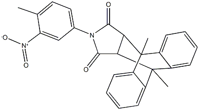 17-{3-[hydroxy(oxido)amino]-4-methylphenyl}-1,8-dimethyl-17-azapentacyclo[6.6.5.0~2,7~.0~9,14~.0~15,19~]nonadeca-2,4,6,9,11,13-hexaene-16,18-dione Struktur