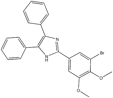 2-(3-bromo-4,5-dimethoxyphenyl)-4,5-diphenyl-1H-imidazole Struktur