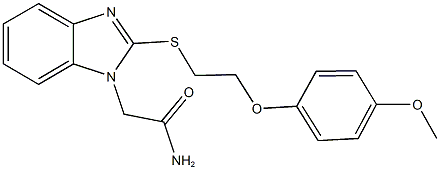 2-(2-{[2-(4-methoxyphenoxy)ethyl]sulfanyl}-1H-benzimidazol-1-yl)acetamide Struktur