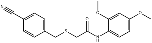 2-[(4-cyanobenzyl)sulfanyl]-N-(2,4-dimethoxyphenyl)acetamide Struktur