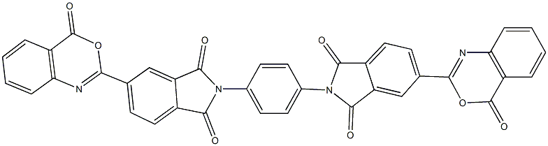 2-{4-[1,3-dioxo-5-(4-oxo-4H-3,1-benzoxazin-2-yl)-1,3-dihydro-2H-isoindol-2-yl]phenyl}-5-(4-oxo-4H-3,1-benzoxazin-2-yl)-1H-isoindole-1,3(2H)-dione Struktur