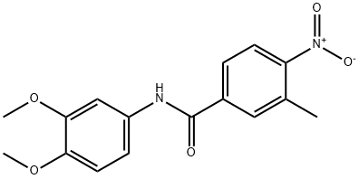 N-(3,4-dimethoxyphenyl)-4-nitro-3-methylbenzamide Struktur