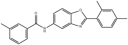 N-[2-(2,4-dimethylphenyl)-1,3-benzoxazol-5-yl]-3-methylbenzamide Struktur