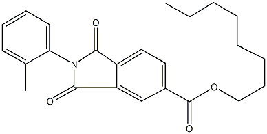 octyl 2-(2-methylphenyl)-1,3-dioxoisoindoline-5-carboxylate Struktur