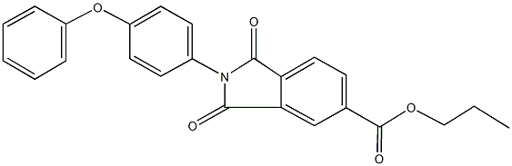 propyl 1,3-dioxo-2-(4-phenoxyphenyl)-5-isoindolinecarboxylate Struktur