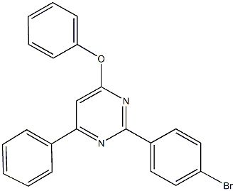 2-(4-bromophenyl)-6-phenyl-4-pyrimidinyl phenyl ether Struktur