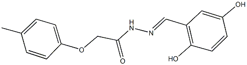 N'-(2,5-dihydroxybenzylidene)-2-(4-methylphenoxy)acetohydrazide Struktur