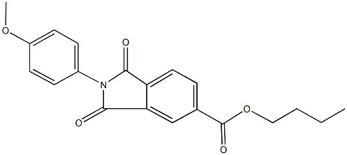 butyl 2-(4-methoxyphenyl)-1,3-dioxoisoindoline-5-carboxylate Struktur