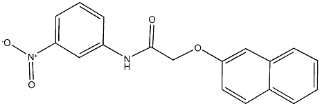 N-{3-nitrophenyl}-2-(2-naphthyloxy)acetamide Struktur