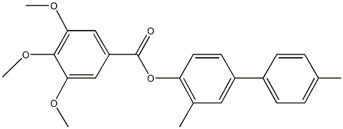 3,4'-dimethyl[1,1'-biphenyl]-4-yl 3,4,5-tris(methyloxy)benzoate Struktur