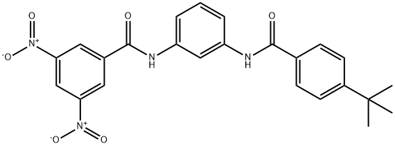 N-[3-({[4-(1,1-dimethylethyl)phenyl]carbonyl}amino)phenyl]-3,5-bisnitrobenzamide Struktur