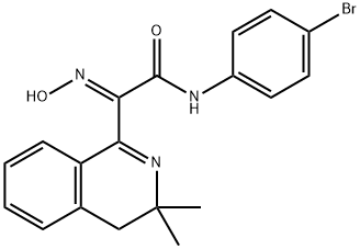 N-(4-bromophenyl)-2-(3,3-dimethyl-3,4-dihydro-1-isoquinolinyl)-2-(hydroxyimino)acetamide Struktur