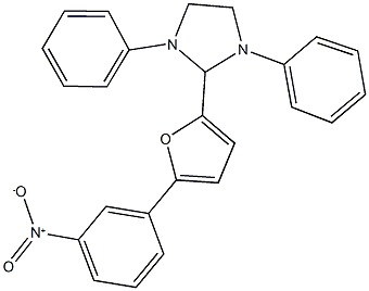 2-(5-{3-nitrophenyl}-2-furyl)-1,3-diphenylimidazolidine Struktur