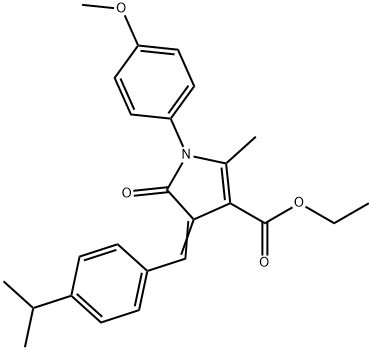 ethyl 4-(4-isopropylbenzylidene)-1-(4-methoxyphenyl)-2-methyl-5-oxo-4,5-dihydro-1H-pyrrole-3-carboxylate Struktur