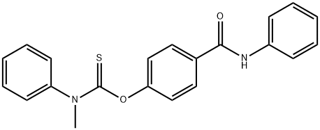 O-[4-(anilinocarbonyl)phenyl] methyl(phenyl)thiocarbamate Struktur