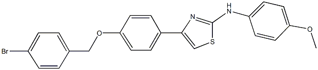 4-{4-[(4-bromobenzyl)oxy]phenyl}-N-(4-methoxyphenyl)-1,3-thiazol-2-amine Struktur