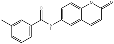 3-methyl-N-(2-oxo-2H-chromen-6-yl)benzamide Struktur