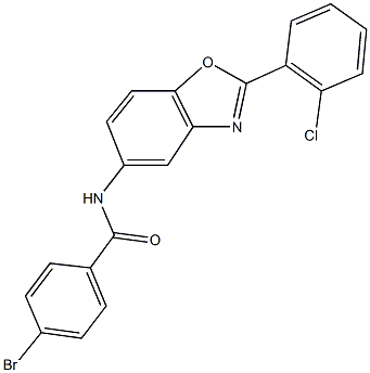 4-bromo-N-[2-(2-chlorophenyl)-1,3-benzoxazol-5-yl]benzamide Struktur