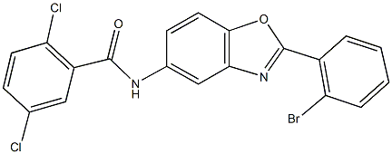 N-[2-(2-bromophenyl)-1,3-benzoxazol-5-yl]-2,5-dichlorobenzamide Struktur