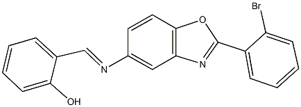 2-({[2-(2-bromophenyl)-1,3-benzoxazol-5-yl]imino}methyl)phenol Struktur