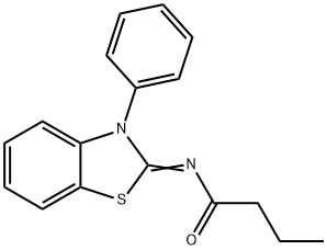 N-(3-phenyl-1,3-benzothiazol-2(3H)-ylidene)butanamide Struktur