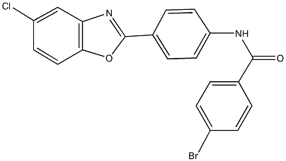 4-bromo-N-[4-(5-chloro-1,3-benzoxazol-2-yl)phenyl]benzamide Struktur