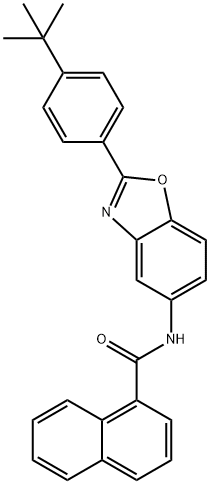 N-[2-(4-tert-butylphenyl)-1,3-benzoxazol-5-yl]-1-naphthamide Struktur