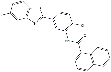 N-[2-chloro-5-(5-methyl-1,3-benzoxazol-2-yl)phenyl]-1-naphthamide Struktur