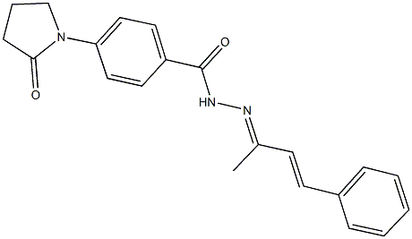 N'-(1-methyl-3-phenyl-2-propenylidene)-4-(2-oxo-1-pyrrolidinyl)benzohydrazide Structure