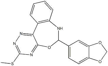 6-(1,3-benzodioxol-5-yl)-3-(methylsulfanyl)-6,7-dihydro[1,2,4]triazino[5,6-d][3,1]benzoxazepine Struktur