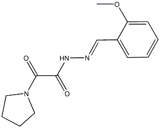 N'-(2-methoxybenzylidene)-2-oxo-2-(1-pyrrolidinyl)acetohydrazide Struktur