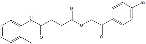 2-(4-bromophenyl)-2-oxoethyl 4-oxo-4-(2-toluidino)butanoate Struktur