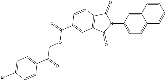 2-(4-bromophenyl)-2-oxoethyl 2-(2-naphthyl)-1,3-dioxoisoindoline-5-carboxylate Struktur