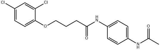 N-[4-(acetylamino)phenyl]-4-(2,4-dichlorophenoxy)butanamide Struktur