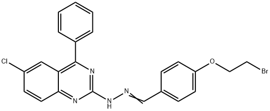 4-[(2-bromoethyl)oxy]benzaldehyde (6-chloro-4-phenylquinazolin-2-yl)hydrazone Struktur