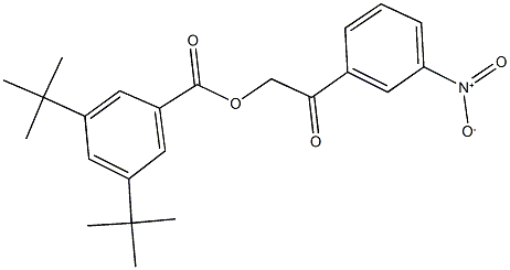 2-{3-nitrophenyl}-2-oxoethyl 3,5-ditert-butylbenzoate Struktur